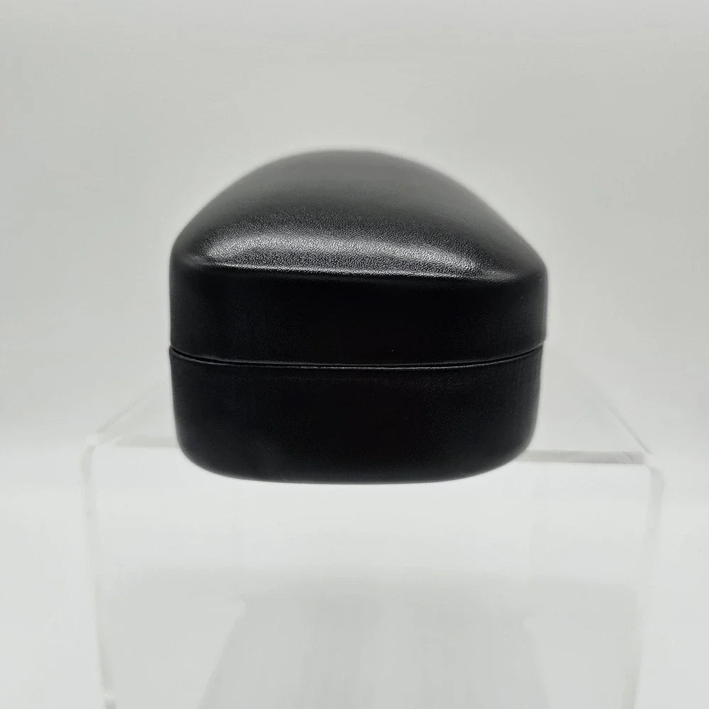 Coach Dome Clamshell Eyeglasses Sunglasses Hard Case Black Leather EUC